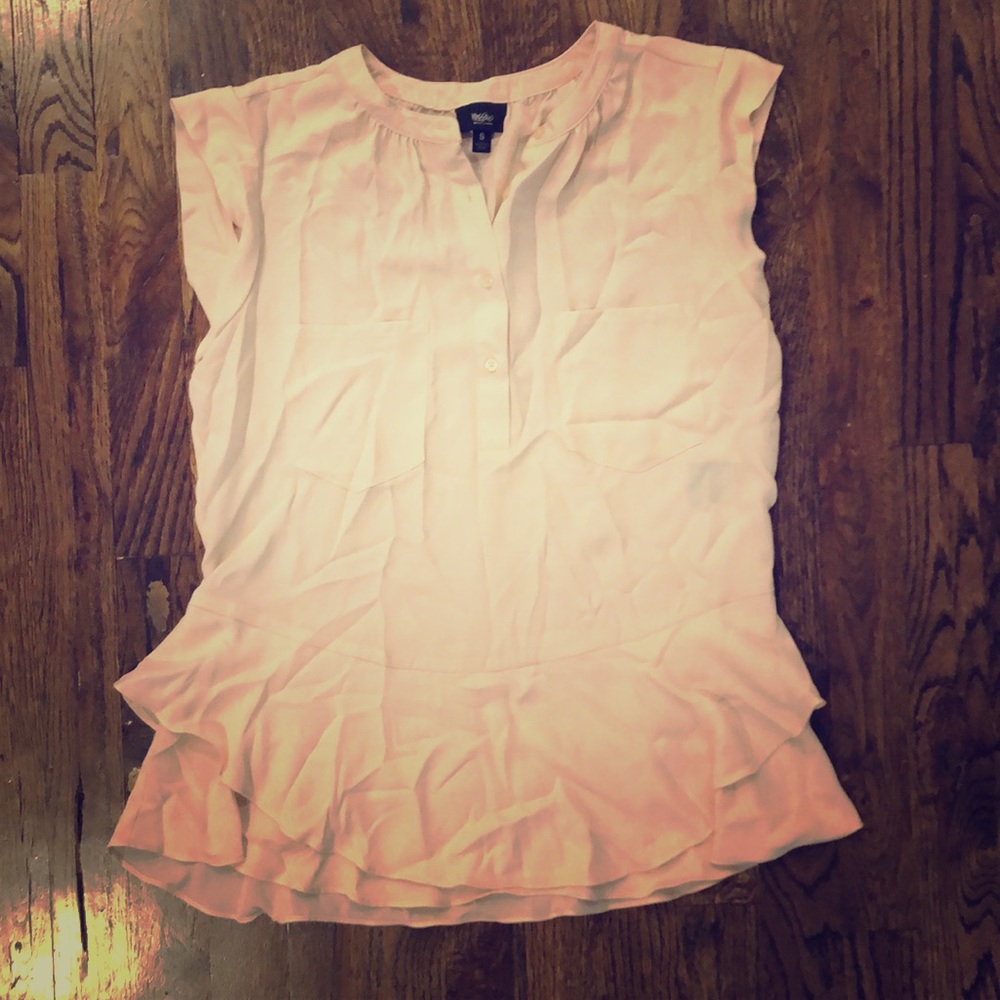 Mossimo pretty pink peach flutter top